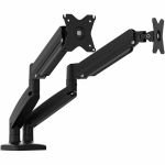 j5create JTSA102 Mounting Arm for Monitor  Display Screen  LCD Display - Black - Height Adjustable - 2 Display(s) Supported - 17in to 32in Screen Support - 35.27 lb Load Capacity - 75 x