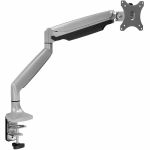 Mount-It! Single Monitor Arm Desk Mount with Gas Spring  C-Clamp and Grommet - Silver - Height Adjustable - 1 Display(s) Supported - 13in to 32in Screen Support - 20 lb Load Capacity -
