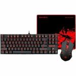 Redragon K552 Gaming Keyboard/Mouse & Mouse Pad - USB Mechanical Cable Keyboard - 87 Key - Black - USB Cable Mouse - 3200 dpi - Black - Compatible with PC  Mac