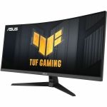 TUF VG34VQ3B 34in Class UW-QHD Curved Screen Gaming LED Monitor - 21:9 - Black - 34in Viewable - Vertical Alignment (VA) - LED Backlight - 3440 x 1440 - 16.7 Million Colors - Adaptive S
