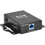 Eaton Tripp Lite Series In-Line PoE Surge Protector - 1 Gbps  IEC Compliant  TAA - Black - RJ-45 - 1 x RJ-45 - 30 VA - PoE - TAA Compliant
