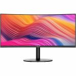 MSI Modern MD342CQP 34in Class UW-QHD Curved Screen LCD Monitor - 21:9 - Black  White - 34in Viewable - Vertical Alignment (VA) - 3440 x 1440 - 1.07 Billion Colors - Adaptive Sync - 300