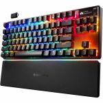 SteelSeries Apex Pro TKL Wireless Gen 3 Gaming Keyboard - Wired/Wireless Connectivity - Bluetooth/RF - 5 - 2.40 GHz - USB Type C Interface - RGB LED - Media Control Hot Key(s) - Windows