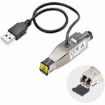 StarTech Gigabit Fiber to RJ45 Ethernet Media Converter Dongle  USB Powered  SMF/MMF  Single/Multimode Optical Fiber  TAA - Gigabit fiber-RJ45 Ethernet media converter dongle; USB power