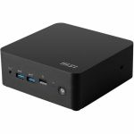 MSI Cubi NUC 13MQG 202BUS Mini Barebone PC - Intel Core i7-1365U - vPro Enterprise - 3Y Advanced Replacement - Wifi 6E - Micro SD Card Reader - HDMI - Thunderbolt - DisplayPort - Mic-in
