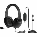 Cyber AC-6014 Acoustics USB-C Stereo Headset Wired - 20Hz to 20kHz Over-the-head On-ear Binaural Supra-aural 6ft Cable