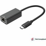 4XEM USB-C to 1 Gbps RJ-45 Ethernet Adapter - TAA - USB 3.2 (Gen 1) Type C - 1 Gbit/s Data Transfer Rate - Realtek RTS5411 - 1 Port(s) - 1 - Twisted Pair - 10/100/1000Base-T - Portable