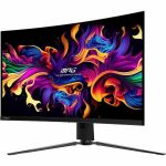 MSI MPG 321CURX QD-OLED 32in Class 4K UHD Curved Screen Gaming OLED Monitor - 16:9 - Metallic Black - 31.5in Viewable - Quantum Dot OLED - Quantum Dot OLED Backlight - 3840 x 2160 - 1.0
