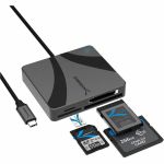 Sabrent USB-C Multi-Card Reader - 4 Slot(s) - 10 GB/s - microSD  SD  CFexpress Type B  CFast - USB Type C - External