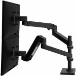 Ergotron Desk Mount for Monitor  LCD Display - Black - Height Adjustable - 2 Display(s) Supported - 27in Screen Support - 44 lb Load Capacity - 100 x 100  75 x 75 - VESA Mount Compatibl