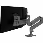 Ergotron LX Pro Desk Dual Direct Arm (dark grey) - Height Adjustable - 2 Display(s) Supported - 27in Screen Support - 44 lb Load Capacity - 100 x 100  75 x 75 - VESA Mount Compatible -