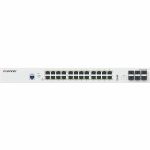Fortinet FortiSwitch 100G FS-124G Ethernet Switch - 24 Ports - Manageable - 2.5 Gigabit Ethernet  10 Gigabit Ethernet - 2.5GBase-T  10GBase-X - 2 Layer Supported - 43.50 W Power Consump
