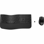 HP 680 Comfort Dual-Mode Keyboard and Mouse Combo - USB Type A Plunger Wireless Bluetooth/RF 2.40 GHz Keyboard - Black - USB Type A Wireless Bluetooth/RF Mouse - Multi Surface - 4000 dp