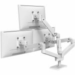 Ergotron Mounting Arm for Monitor  Mounting Collar  Mounting Pole  Display Screen  LCD Display  Monitor Mount - White - Height Adjustable - 34in Screen Support - 22 lb Load Capacity - 7