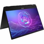 MSI SummitPro 16 AI A2HVETG-074US 16in Touchscreen Convertible 2 in 1 Notebook - QHD+ - 165 Hz - Intel Core Ultra 7 255H - Intel Evo Platform - 32 GB - 1 TB SSD - Ink Black - Intel Chip