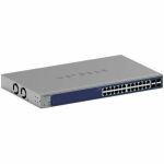 Netgear Business GS728TXv3 Ethernet Switch - 24 Ports - Manageable - Gigabit Ethernet  10 Gigabit Ethernet - 10/100/1000Base-T  1000Base-X  10GBase-X - 3 Layer Supported - 26 W Power Co