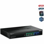 TRENDnet 6-Port 2.5G GaN Power PoE++ Switch with 10G SFP+ Ports (240W)  TPE-BG5062  4 x 2.5G PoE++ Ports  2 x 10G SFP+ Ports  240W  60Gbps  NDAA TAA Compliant for Government use  Lifeti