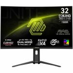 MSI MAG 321CUPDF 31.5 inch VA UHD Display 320Hz AdaptiveSync Curved Gaming Monitor - 1500R Curve - Rapid VA - 320Hz - .5ms - HDR Ready - Eye Care - Adpative Sync - AI Vision - Less Blue