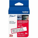Brother Genuine P-touch TZe251 BK on WHT Label Tape Laminated 24mmX8m