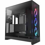 NZXT Large Dual-Chamber Mid-Tower ATX Airflow Case - Mid-tower - Black - Tempered Glass  Steel  Galvanized Cold Rolled Steel (SGCC) - 8 x Bay - 3 x 140mm  1 x 120mm Fan(s) Installed - A