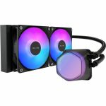 CoolerMaster ELW-D24M-A21DA-R1 Elite Liquid 240 Cooling Fan/Radiator/Pump ARGB LED - Black - Aluminum Radiator 4.6 Year Life