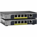 Netgear GS105PP-300NAS 5-Port Gigabit Ethernet Unmanaged PoE+ Switch 2 Layer Supported 90 W Power Lifetime Limited Warranty