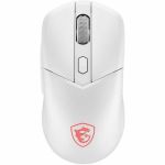 MSI Versa 300 Gaming Mouse - Pixart PAW3104DB - Wireless - Bluetooth/Radio Frequency - 2.40 GHz - White - USB 2.0 - 8000 dpi - 6 Button(s) - Symmetrical - 2.1 Day Battery Run Time