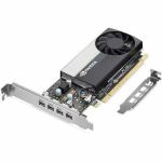 Lenovo NVIDIA T400E Graphic Card - 4 GB GDDR6 - Low-profile - 7680 x 4320 - PCI Express 3.0 x16 - DisplayPort - 4 x Mini DisplayPort - Mini DisplayPort