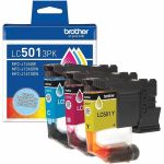 Brother LC501 3PK Original Standard Yield Inkjet Ink Cartridge - Cyan  Magenta  Yellow - 1 Each - 200 Pages