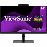 ViewSonic VG2441V 24 Inch 1080p IPS Video Conferencing Monitor with Integrated Windows Hello Certified IR 5MP Webcam  Built-in Microphone  Advanced Ergonomics  USB C  HDMI  and DisplayP