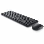 Dell KM3322W Keyboard & Mouse - USB Plunger Wireless RF 2.40 GHz Keyboard - English (US) - Black - USB Wireless RF Mouse - Optical - 1000 dpi - 3 Button - Scroll Wheel - Black - Multime
