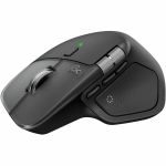 Logitech MX Master 4 for Mac  Ergonomic Bluetooth Mouse with Advanced Performance Haptic Feedback  Ultra-Fast Scrolling  USB-C Charging  MacOS  iPadOS  Windows - space black - Darkfield