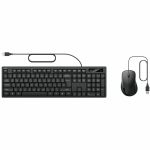 Belkin Connect Wired Keyboard and Mouse Combo - USB Type A Cable Keyboard - USB Type A Cable Mouse - Optical - 1200 dpi - 3 Button - Scroll Wheel - Symmetrical - Compatible with Compute