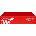 WatchGuard Firebox T125 WGT125641 Network Security/Firewall Appliance - Policy Management - 5 Port - 2.5 Gigabit Ethernet  Gigabit Ethernet - 2.28 Gbit/s Firewall Throughput - TLS - 5 x RJ-45 - 1