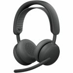 Logitech Zone Wireless 2 ES - Noise-Canceling Wireless Headset with Adaptive Hybrid ANC  Bluetooth  Graphite - Stereo - Wired/Wireless - Bluetooth - 164 ft - 36 Ohm - 50 Hz to 20 kHz -
