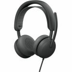Logitech Zone Wired 2 - Noise-Canceling Headset with Adaptive Hybrid ANC  USB-C with USB-A adapter  Graphite - USB Type C - Wired - 36 Ohm - 20 Hz to 20 kHz - 6.23 ft Cable - Noise Canc
