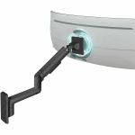 Mount-It! ProFlex Wall Mount for Monitor - Matte Black - Height Adjustable - 1 Display(s) Supported - 17in to 49in Screen Support - 44 lb Load Capacity - 75 x 75  100 x 100 - VESA Mount