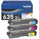 Brother TN635 Original Standard Yield Laser Toner Cartridge - Cyan  Magenta  Yellow - 3 / Pack - 1800 Pages