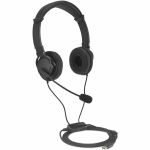 Kensington Classic EQ USB-C&reg; Headset with Mic and Volume Control - Stereo - USB Type C - Wired - Over-the-head  On-ear - Binaural - Circumaural - 6.56 ft Cable - Noise Canceling