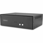 StarTech Secure 2-Port Dual-Monitor KVM Switch  DisplayPort  4K 30Hz  NIAP 4.0  Metal Housing  Made in the USA - Securely control two DP desktops or servers from one mouse  keyboard  an