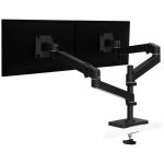 Ergotron Desk Mount for Monitor  LCD Display - Black - Height Adjustable - 2 Display(s) Supported - 24in Screen Support - 44 lb Load Capacity - 75 x 75  100 x 100 - VESA Mount Compatibl