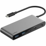 Belkin Connect 7-Port USB-C Hub with Dual USB-C Ports - for Notebook  Workstation  Tablet PC  Smartphone  Desktop PC - Charging Capability - Memory Card Reader - SD  microSD - USB Type