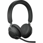 Jabra Evolve2 65 Headset - Stereo - Wireless - Bluetooth - 98.4 ft - On-ear  Over-the-head - Binaural - Circumaural - Noise Canceling - Black