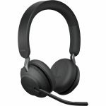 Jabra Evolve2 65 Headset - Microsoft Teams Certification - Stereo - Wireless - Bluetooth - 98.4 ft - 20 Hz to 20 kHz - Over-the-head - Binaural - Supra-aural - MEMS Technology Microphon