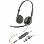 HPI SOURCING - NEW Blackwire C3220 Headset - Microsoft Teams Certification - Stereo - Mini-phone (3.5mm)  USB Type C - Wired - 32 Ohm - 20 Hz to 20 kHz - Over-the-head  Over-the-ear - B