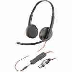 HPI SOURCING - NEW Blackwire C3220 Headset - Stereo - USB Type A - Wired - 20 Hz to 20 kHz - Over-the-head - Binaural - Supra-aural - Noise Cancelling Microphone - Black