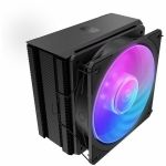 Cooler Master Hyper 212 3DHP Black ARGB - 4.72in Maximum Fan Diameter - 1 x Fan(s) - 2 x Heat Pipe(s) - 63.10 CFM Maximum Airflow - 2050 rpm - Air Cooler - Loop Dynamic Bearing - 4-Pin