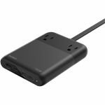 Belkin 2-Outlet Charging Station w/ 1x USB-A & 3x USB-C Ports 140W - 5ft/1.5m Cord - Straight Plug - Black - 140 W - 5 ft Cable - Black