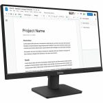 Lenovo ThinkVision S22-4e 22in Class Full HD LED Monitor - 16:9 - Raven Black - 21.5in Viewable - In-plane Switching (IPS) Technology - WLED Backlight - 1920 x 1080 - 16.7 Million Color