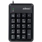 Adesso Easytouch 600UB Keypad - Cable Connectivity - Compact - USB Interface - 19 Key(s) - Windows 7  Mac OS - PC  Mac - Cherry MX Red Keyswitch